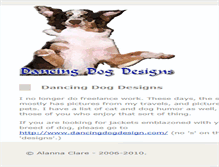 Tablet Screenshot of dancingdogdesigns.com